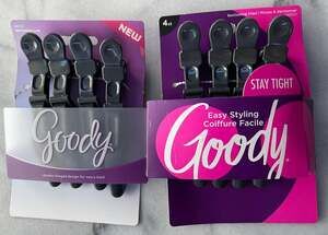 2 Goody Stay Tight Easy Styling Plastic Sectioning Clip 08950 Grey 4 Clips Ea